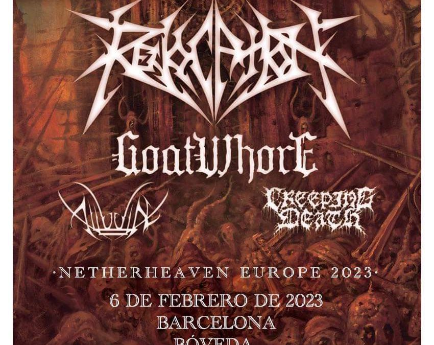 PREVIAS: Revocation + Goatwhore + Alluvial + Creeping Death, Sala Bóveda